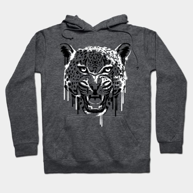 Wild jaguar Stencil Art Hoodie by BananaPrints